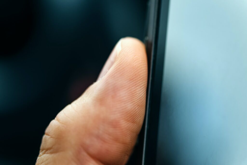 Unlocking smart phone with fingerprint sensor scan
