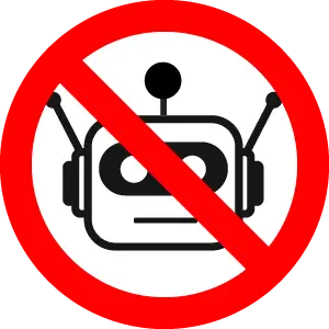 No robot sign