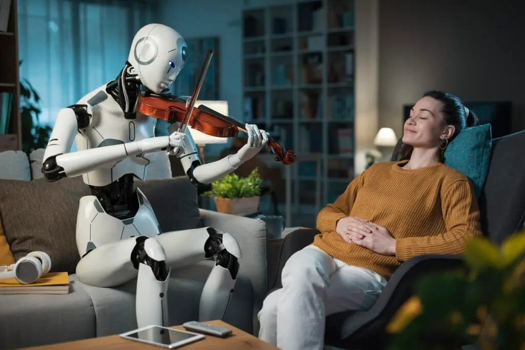 A Robot is always happy to entertain with its music